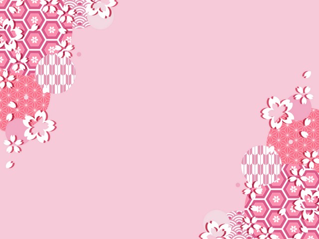 桜と和柄のフレーム背景 無料イラスト素材 素材ラボ