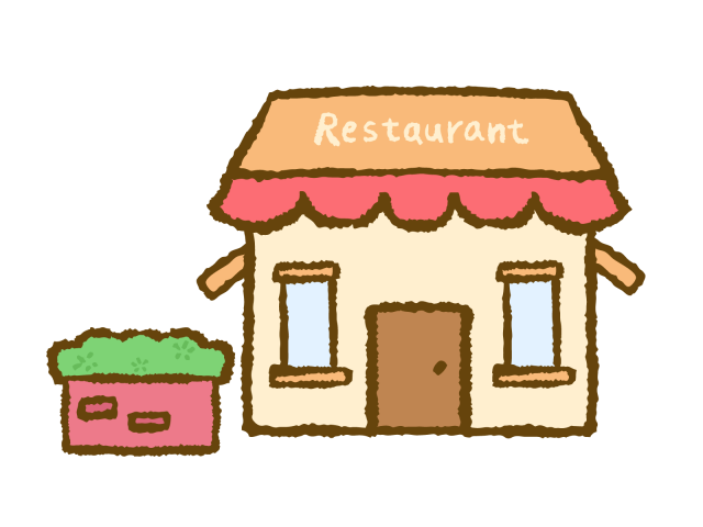 レストランとレンガの生垣 無料イラスト素材 素材ラボ レストランとレンガの生垣 無料イラスト素材 素材ラボ