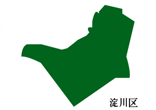 大阪府淀川区 よどがわく の地図 緑塗り 無料イラスト素材 素材ラボ
