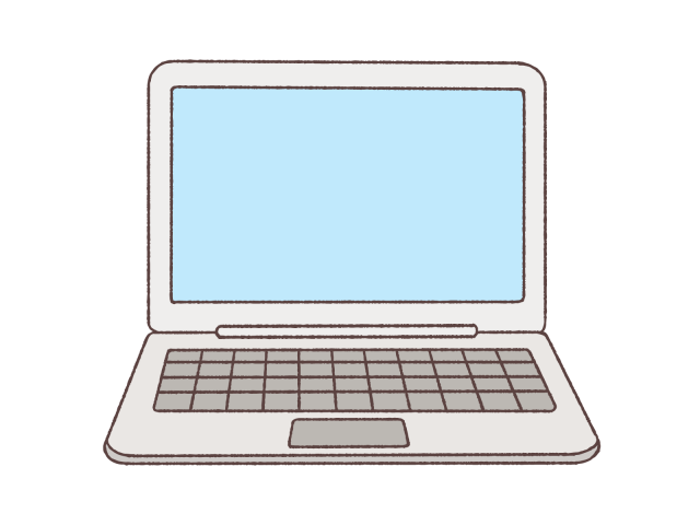 シンプルな手描きのノートパソコン 無料イラスト素材 素材ラボ