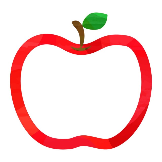 りんごのフレーム 無料イラスト素材 素材ラボ