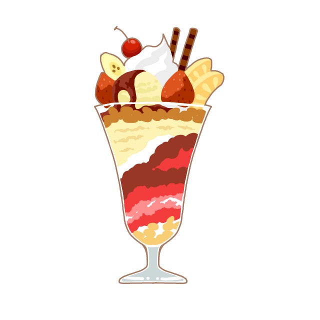 いちごチョコレートパフェ 無料イラスト素材 素材ラボ