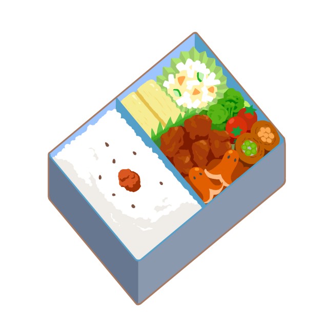 四角のお弁当箱 無料イラスト素材 素材ラボ