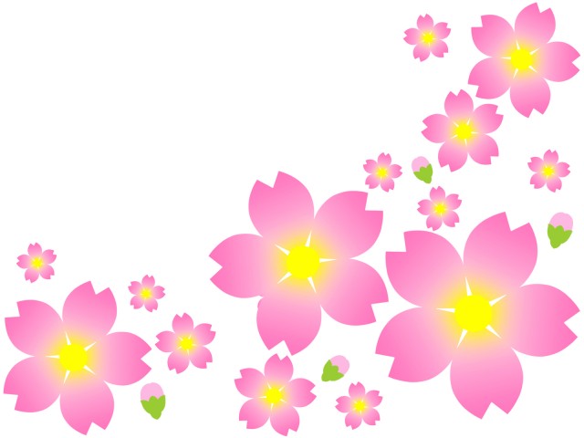 桜の花模様壁紙シンプル背景素材イラスト 無料イラスト素材 素材ラボ