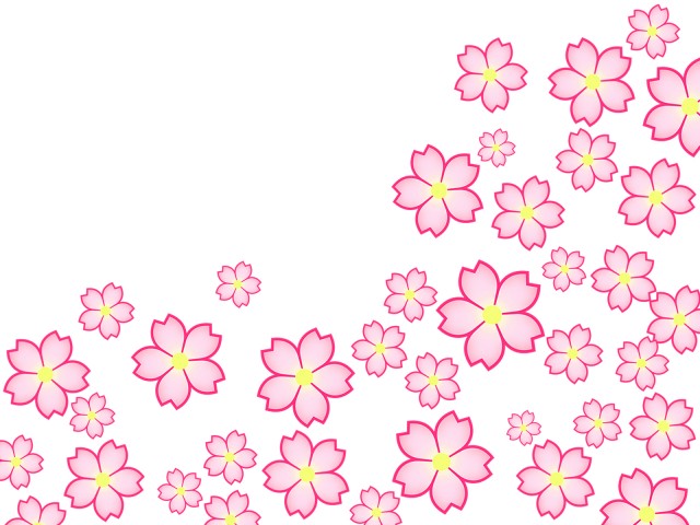 桜の花模様壁紙シンプル背景素材イラスト 無料イラスト素材 素材ラボ