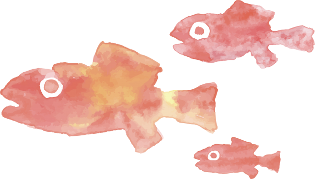 魚の家族 小魚 水彩画 手書きイラスト 無料イラスト素材 素材ラボ