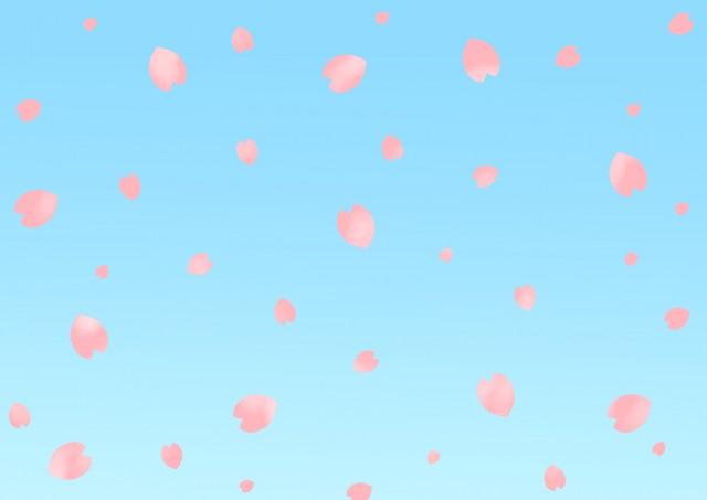 桜吹雪の背景セット 無料イラスト素材 素材ラボ