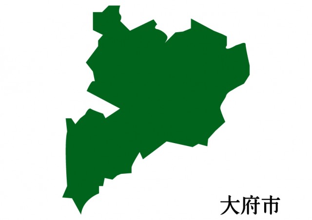 愛知県大府市 おおぶし の地図 緑塗り 無料イラスト素材 素材ラボ