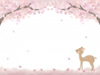 桜とシカのフレー…