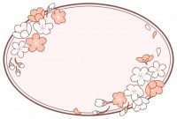 桜の丸いフレーム…