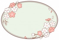 桜の丸いフレーム…