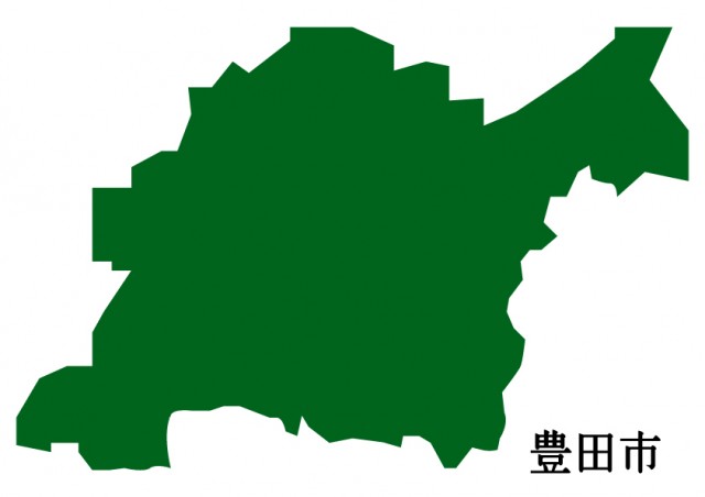 愛知県豊田市 とよたし の地図 緑塗り 無料イラスト素材 素材ラボ