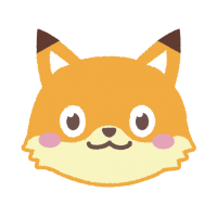 狐の顔のイラスト