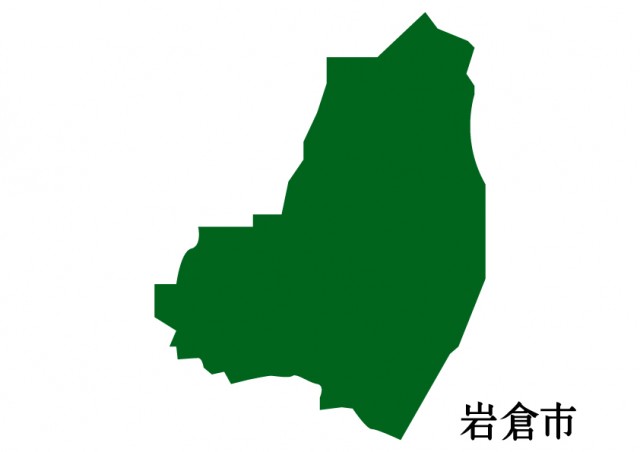 愛知県岩倉市（いわくらし）の地図（緑塗り） | 無料イラスト ...