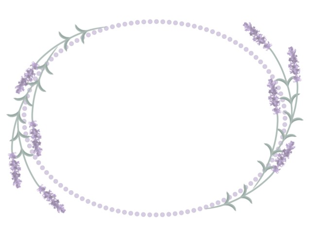 ラベンダーのサークルフレーム２ 無料イラスト素材 素材ラボ