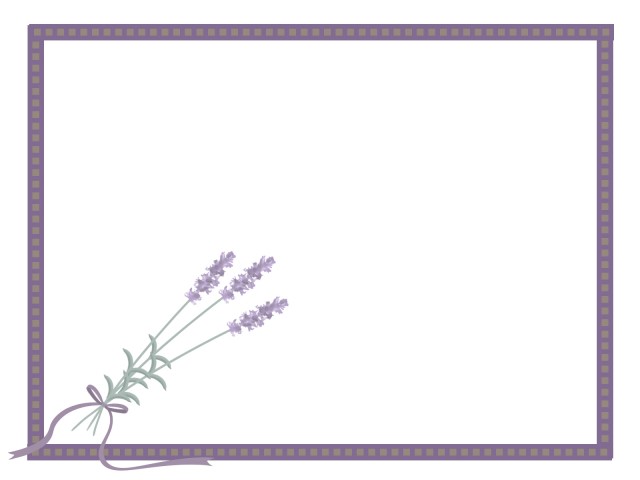 ラベンダーの花束フレーム 無料イラスト素材 素材ラボ