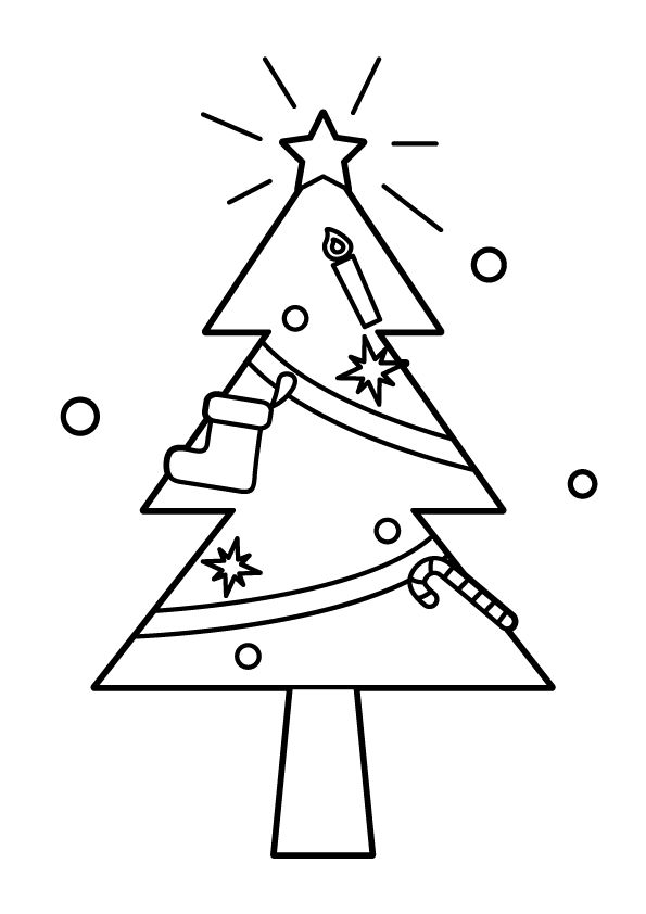 クリスマスツリー ぬりえ 無料イラスト素材 素材ラボ