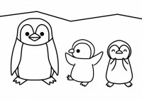 ペンギンの親子の…