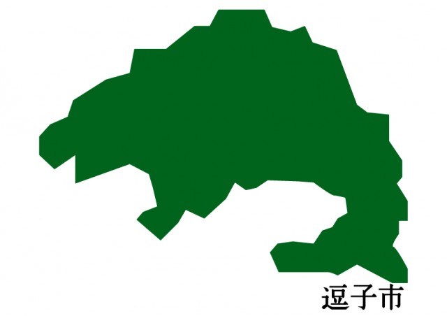 神奈川県逗子市 ずしし の地図 緑塗り 無料イラスト素材 素材ラボ