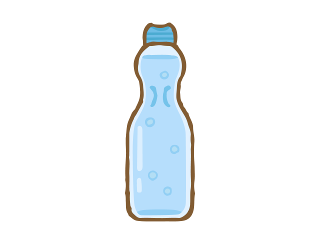 水色の瓶に入ったラムネ 無料イラスト素材 素材ラボ