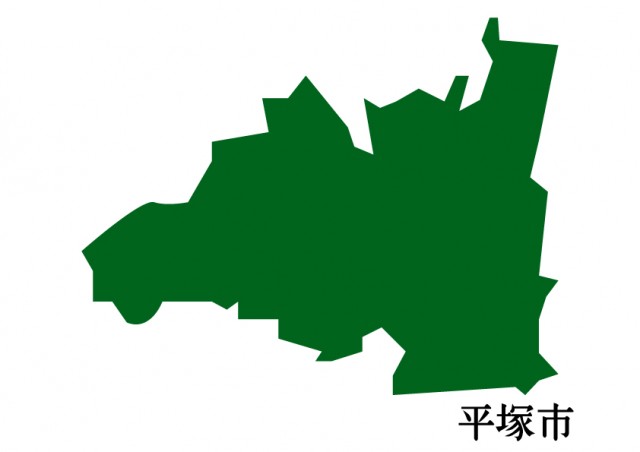 神奈川県平塚市 ひらつかし の地図 緑塗り 無料イラスト素材 素材ラボ