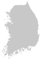 韓国地図　灰色