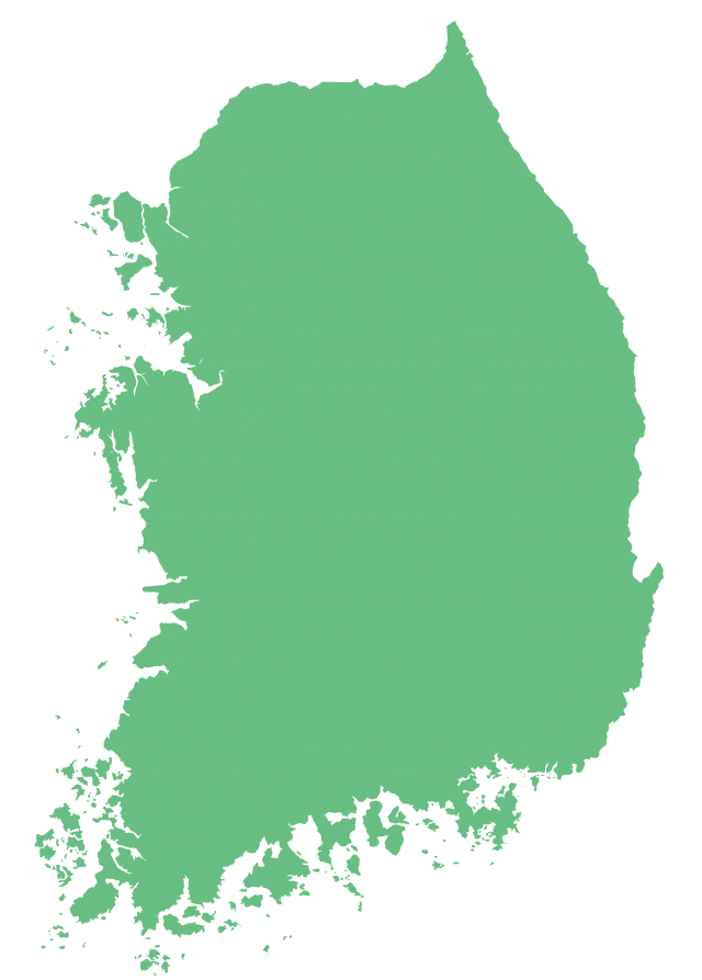 韓国地図 緑色 無料イラスト素材 素材ラボ