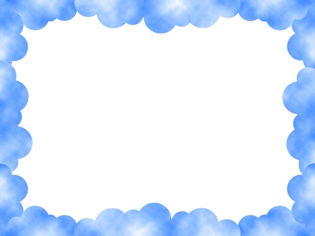 雲くもフレームシンプル飾り枠背景イラスト 無料イラスト素材 素材ラボ