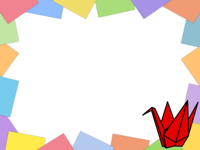 赤い折り鶴フレームシンプル飾り枠背景イラスト 無料イラスト素材 素材ラボ
