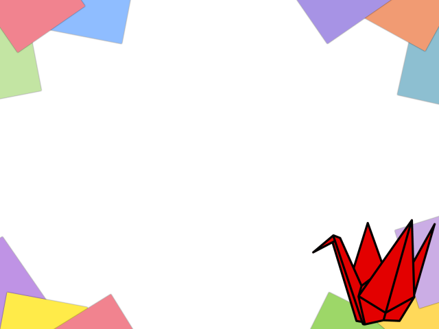 赤い折り鶴フレームシンプル飾り枠背景イラスト 無料イラスト素材 素材ラボ
