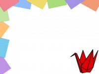 赤い折り鶴フレー…