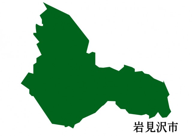 北海道岩見沢市 いわみざわし の地図 緑塗り 無料イラスト素材 素材ラボ