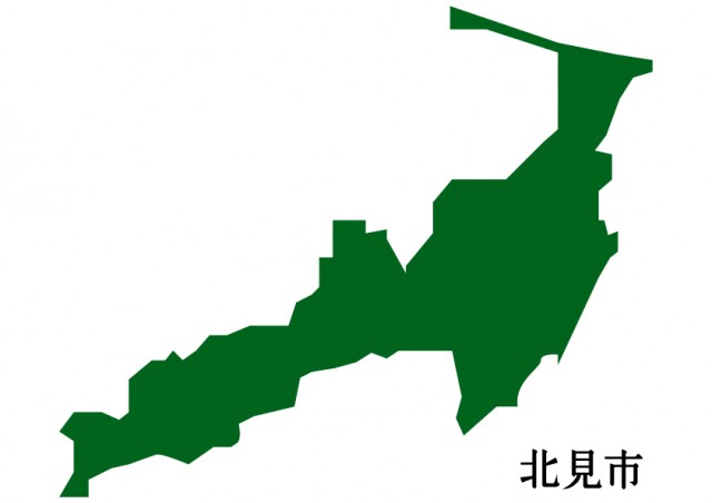 北海道北見市 きたみし の地図 緑塗り 無料イラスト素材 素材ラボ