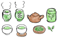 お茶のイラストセ…