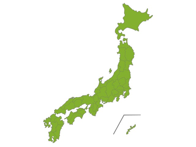 日本地図シンプル 無料イラスト素材 素材ラボ