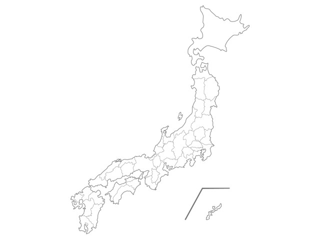 日本地図シンプル 線画 無料イラスト素材 素材ラボ