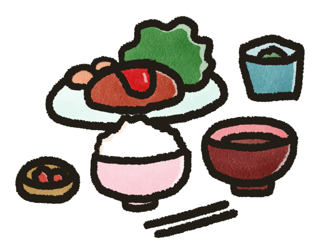 ハンバーグ定食 無料イラスト素材 素材ラボ