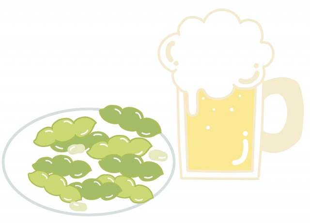 ビールと枝豆 無料イラスト素材 素材ラボ