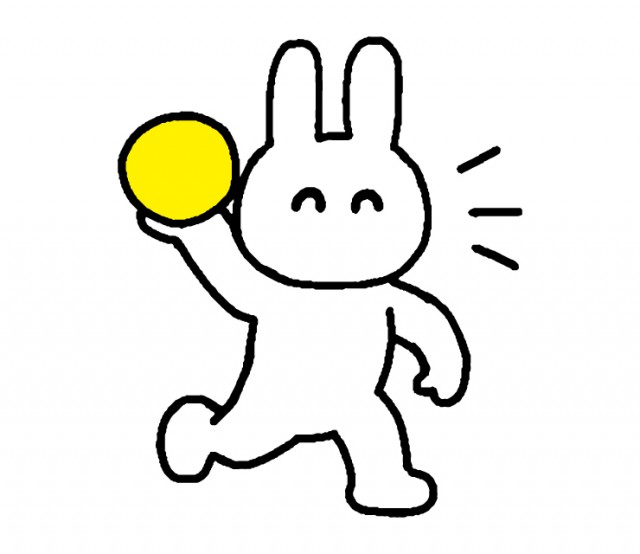 ドッチボールするウサギのイラスト 無料イラスト素材 素材ラボ