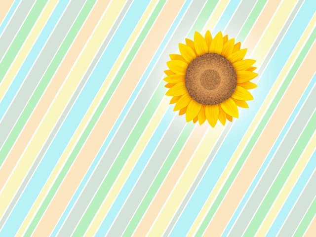 向日葵の花柄と縞模様の壁紙シンプル背景素材イラスト 無料イラスト素材 素材ラボ