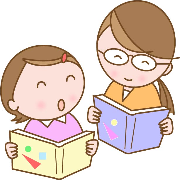 絵本を読むママと子ども 無料イラスト素材 素材ラボ