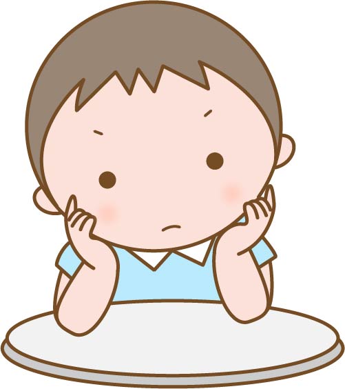 頬杖を突く子ども | 無料イラスト素材｜素材ラボ