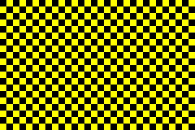 市松模様 黒x黄色 無料イラスト素材 素材ラボ