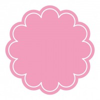ピンクの花型フレ…