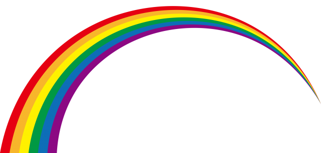 6色の虹 無料イラスト素材 素材ラボ