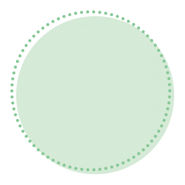 緑色の点線丸フレーム 無料イラスト素材 素材ラボ