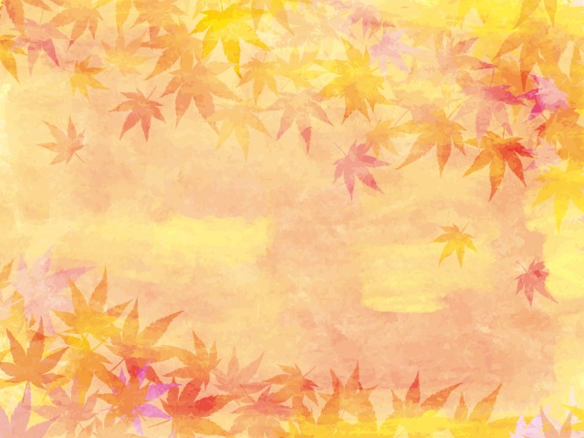 秋冬紅葉モミジ手描き和風水彩画オレンジ色グラデーション背景壁紙無料イラストフリー素材 無料イラスト素材 素材ラボ
