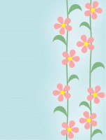 花模様と蔓草の壁…