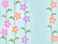 花模様と蔓草の壁…