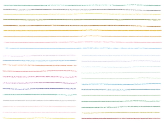 パステルカラー色鉛筆クレヨン手書きカラフルライン見出し線画枠セット無料イラストフリー素材 無料イラスト素材 素材ラボ